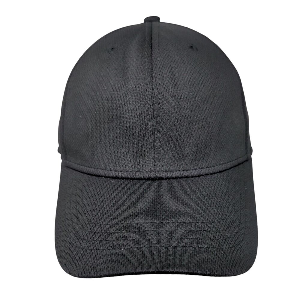 Athletic Works Fitted Hat Solid Black S/M 6 Panel Vent Holes Blank